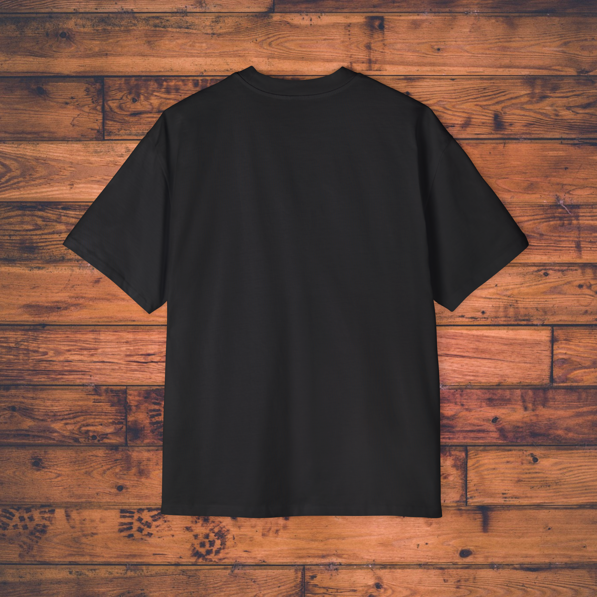 - Basic Black Plain Drop-Shoulder T-Shirt -