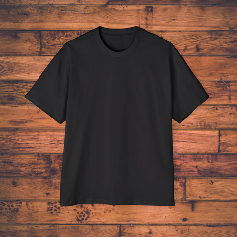 - Basic Black Plain Drop-Shoulder T-Shirt -