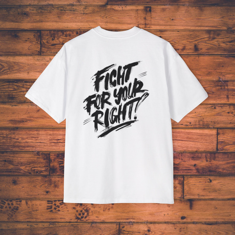 - Fight for Yourself (White) Drop-Shoulder T-Shirt -