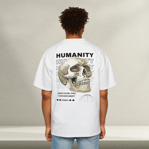 - Humanity (White) Drop-Shoulder T-Shirt -