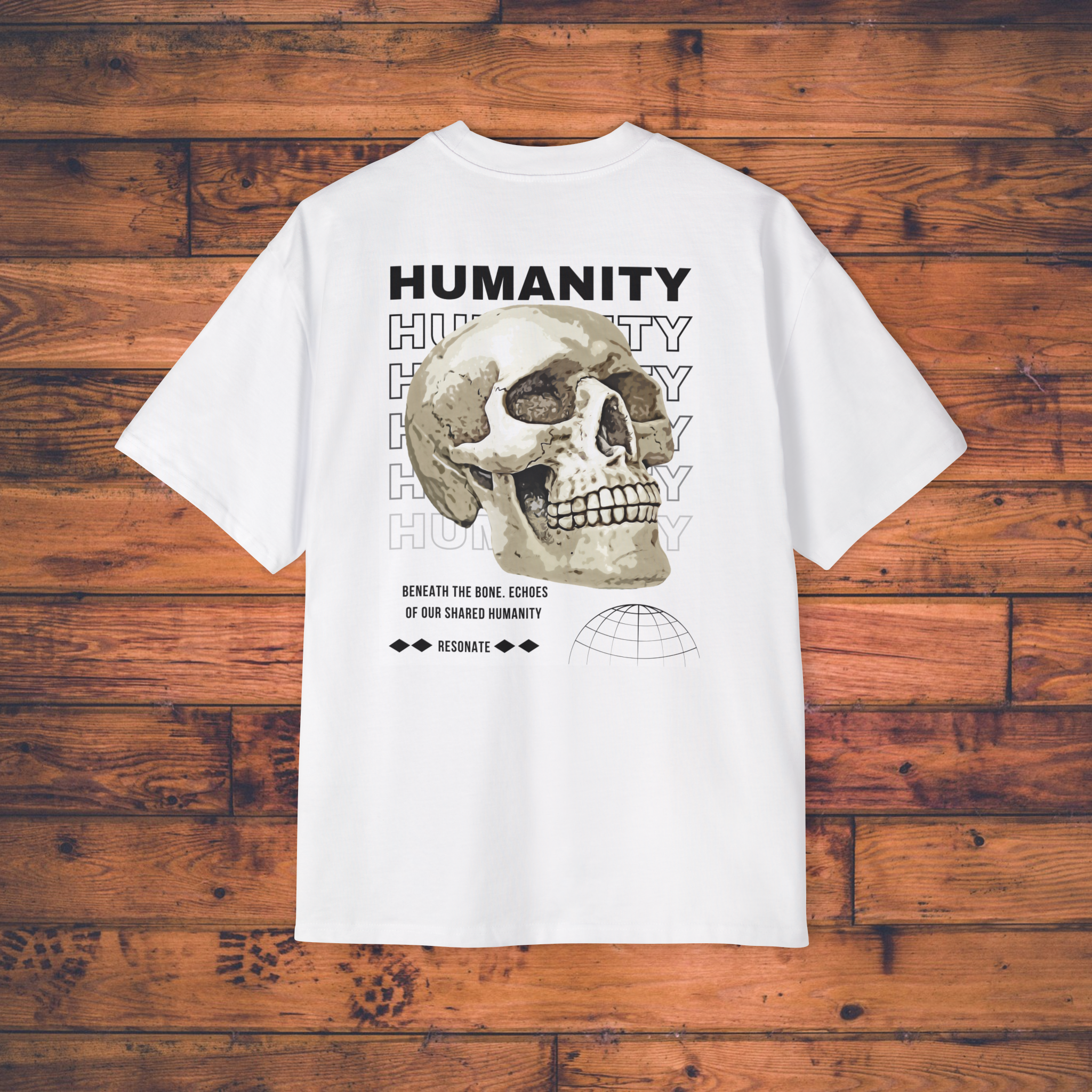 - Humanity (White) Drop-Shoulder T-Shirt -