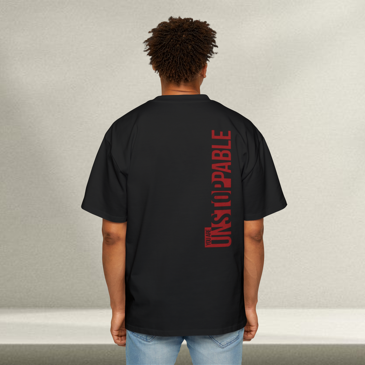 - Unstoppable (Black)Drop-Shoulder T-Shirt -